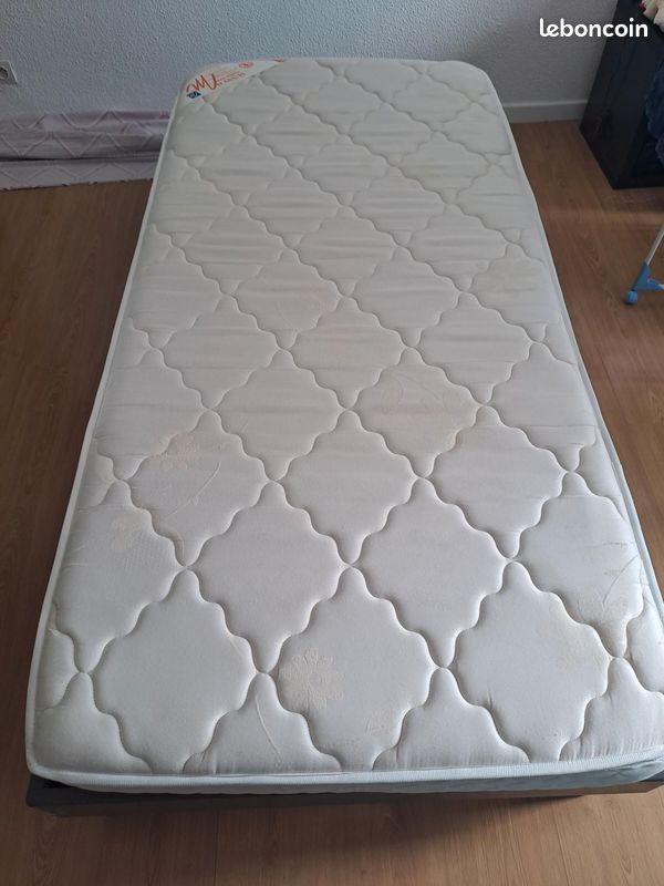 Sommier et matelas 1 personne 200X90 (image 4)