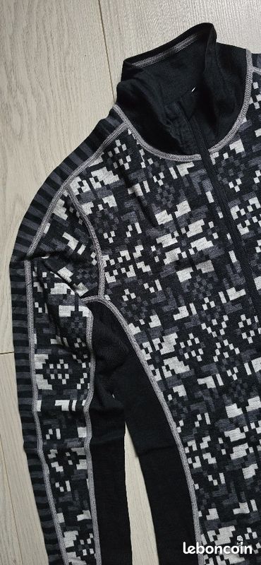 Haut zippé / sous-couche 100% mérinos taille S ou M KARI TRAA (image 8)