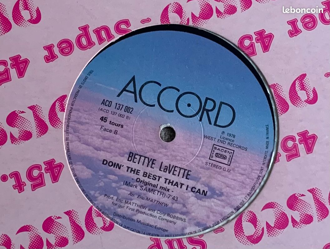 EP 12'' MAXI 45 T - Bettye Lavette – Doin' The Best That I Can (image 2)