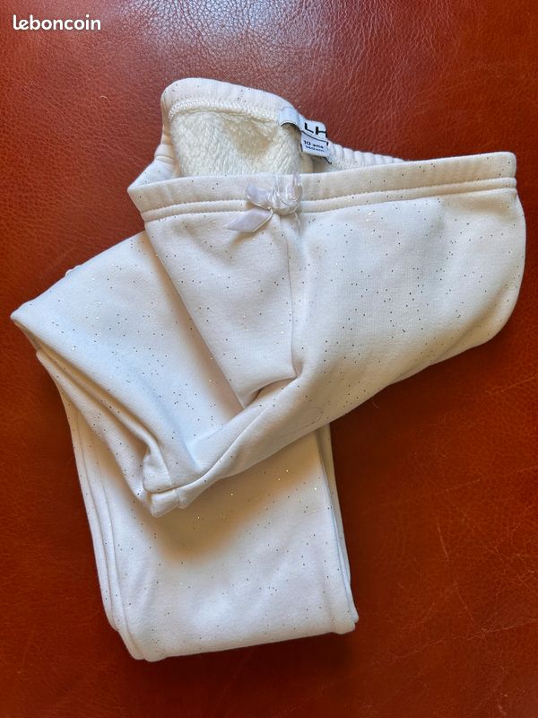 Legging chaud blanc 10 ans (image 1)