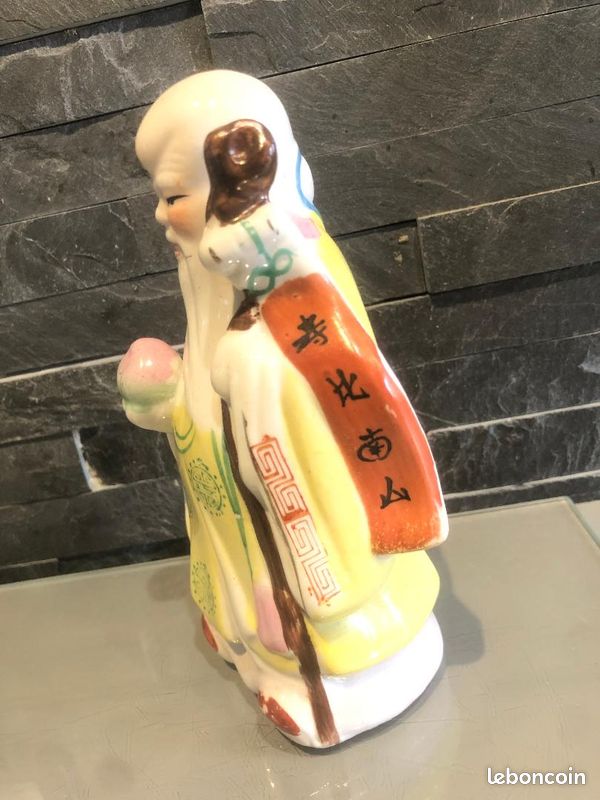 Statue divinité chinoise collection - Sage à la canne (image 3)