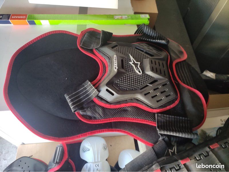 Protections moto Alpinestars – dorsale, coudières et genouillères/tibias NÉGOCIABLE (image 1)