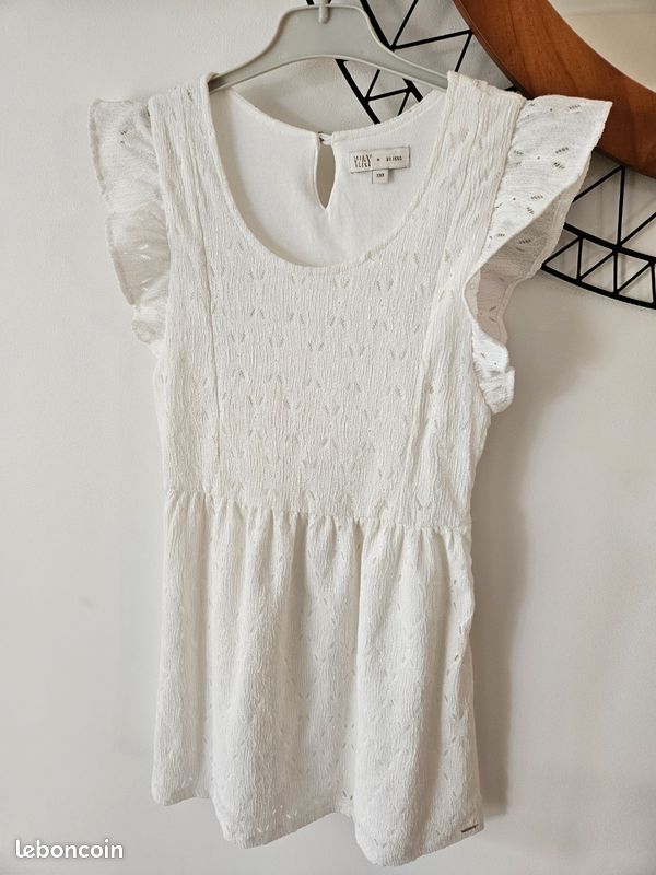 Robe blanc cassé IKKS XXS 12 ans (image 1)