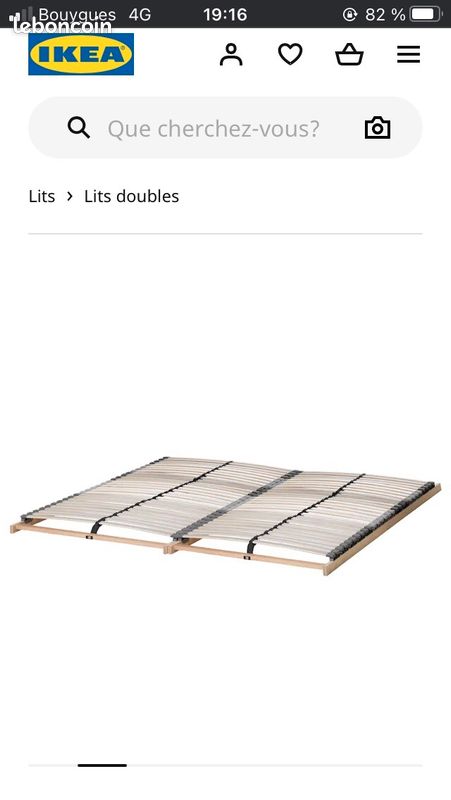 Lit + sommier + matelas (image 2)