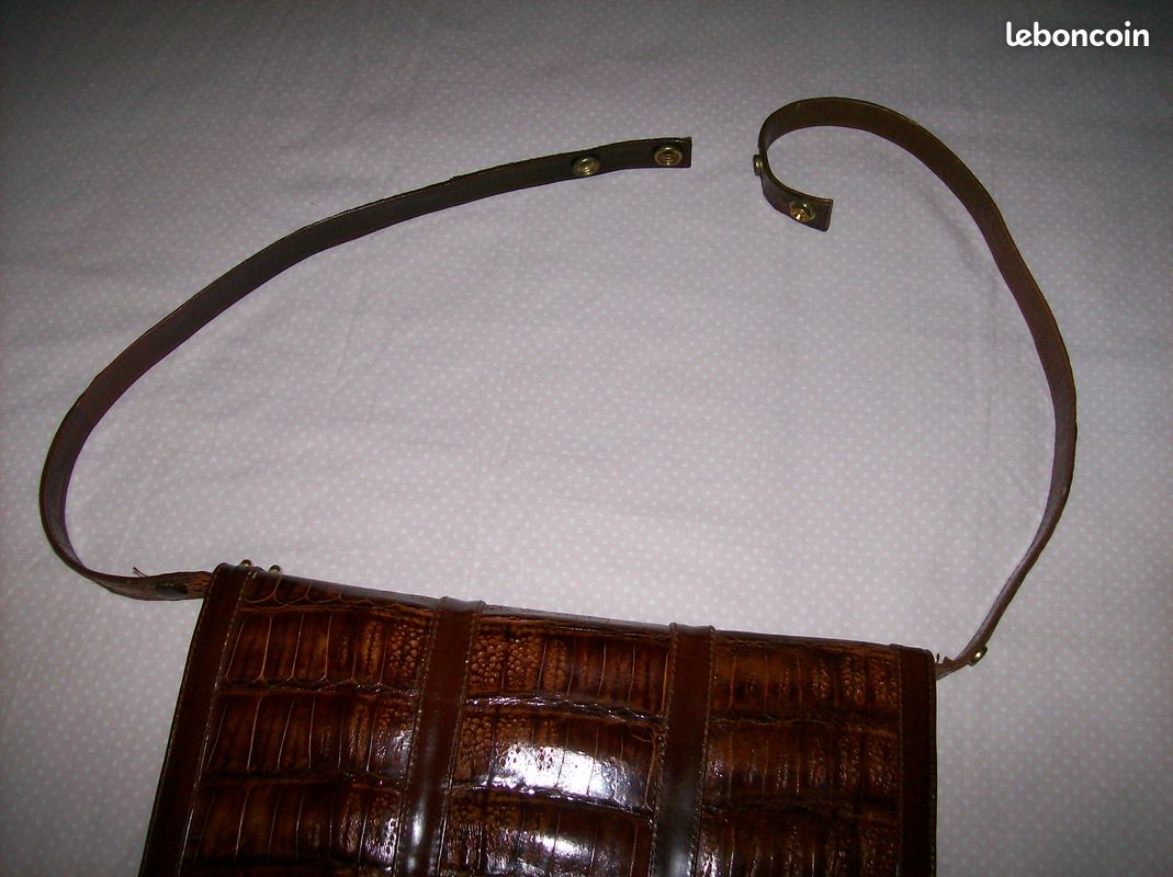 Sac bandoulière vintage en croco (image 9)