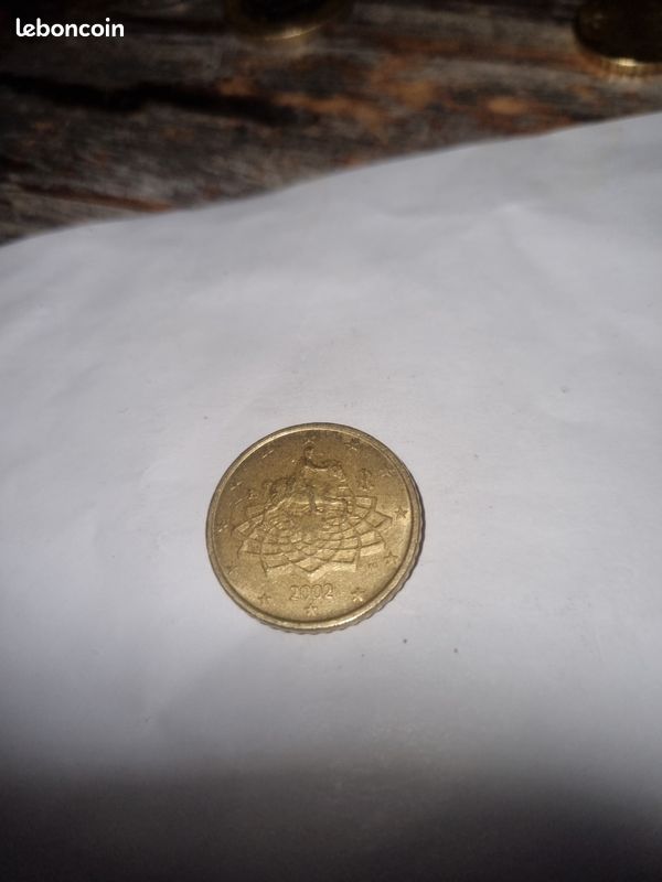 Pièce De 50 Centimes Italie 2002 - Collection Rare, état Circulé, Frappe Allemande