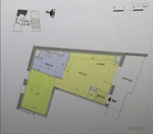 Appartement T2 avec parking privé – quartier Oradou