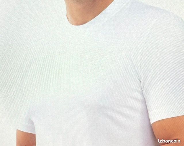 T-shirt Blanc Coupe Ample Taille L - 100% Coton, Manches Courtes, Neuf Avec étiquettes, Homme