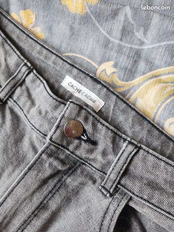 cache cache jean femme regular taille haute Cache Cache Jeans Taille Haute Gris Jean Denim Cache Cache Femme Taille 36  Gris Clair Délavé Taille