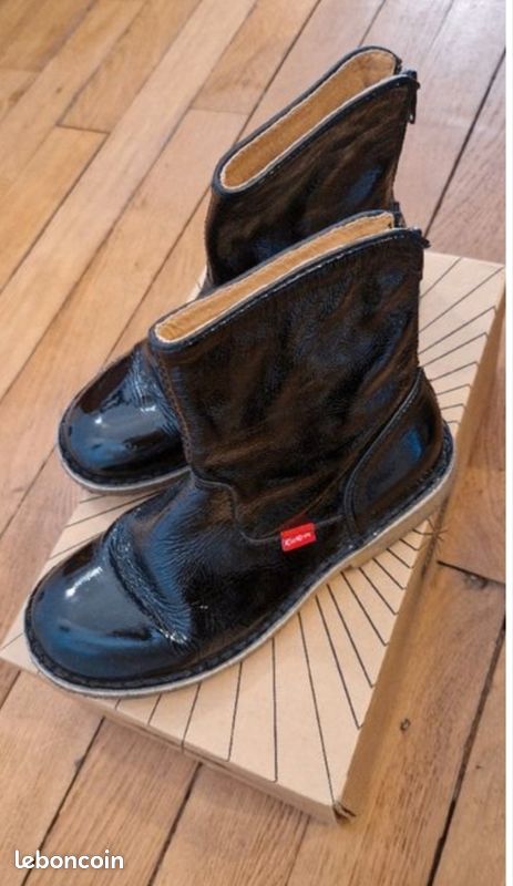 Bottines noires kickers (enfant) (image 2)