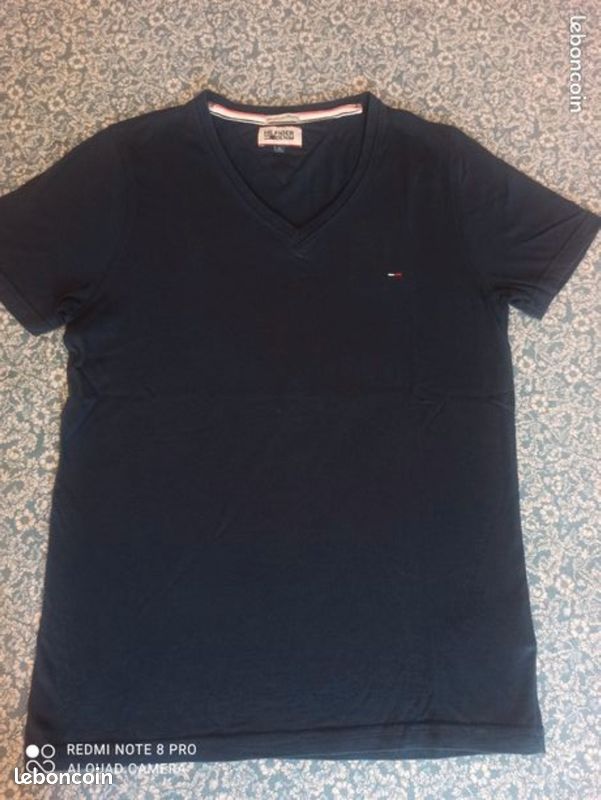 Tee-shirt Marine, col V, T S, Tommy Hilfiger (image 1)