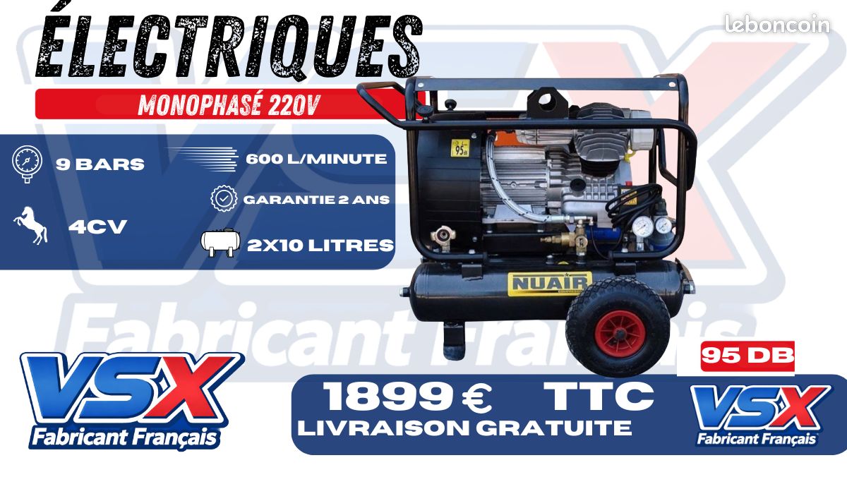 Compresseur warrior 4CV NUAIR (image 2)