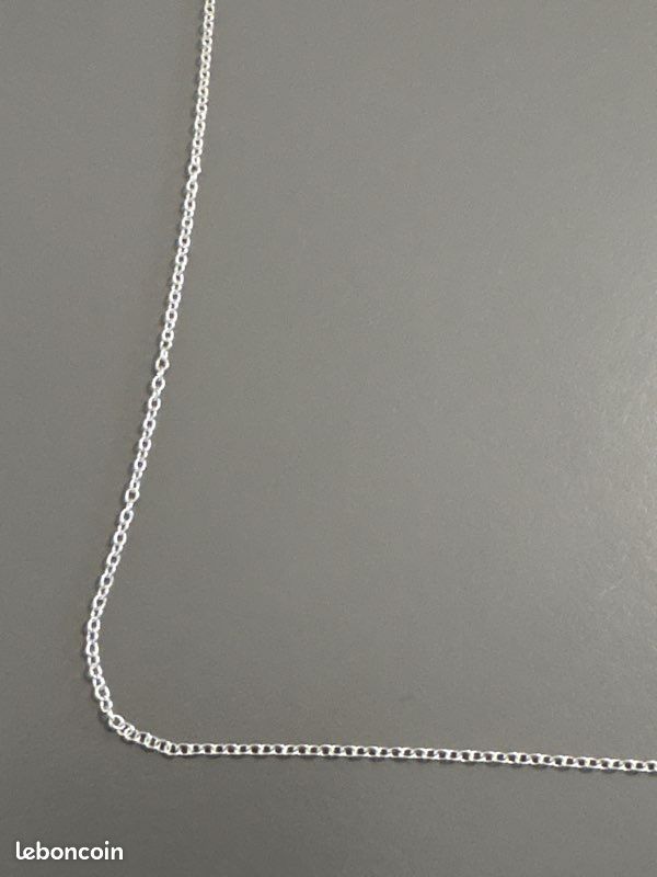 Chaîne en argent 925 longueur 47 cm maillon de 1,5 mm K (image 4)