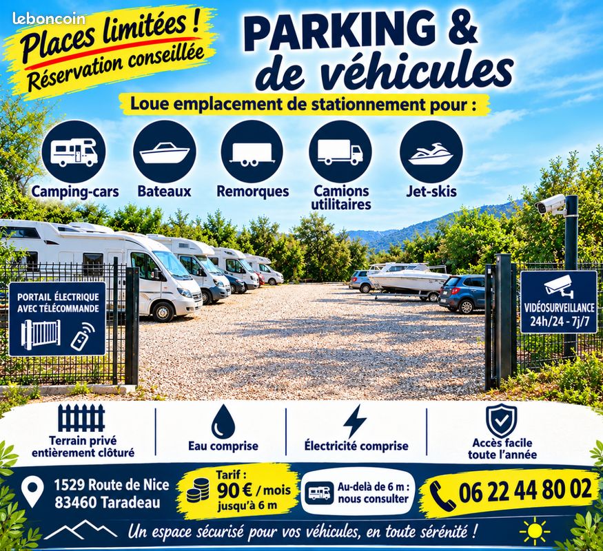 Parking camping-car · à Vidauban · 90 €/mois