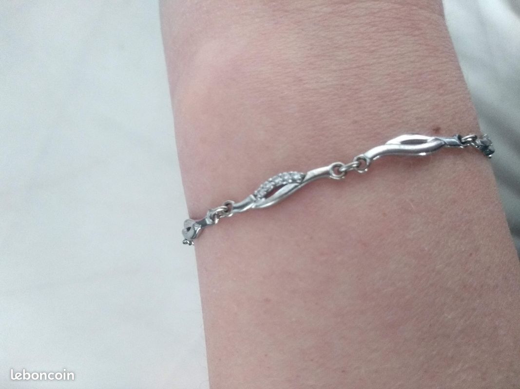 Bracelet argent et zirconium (image 1)