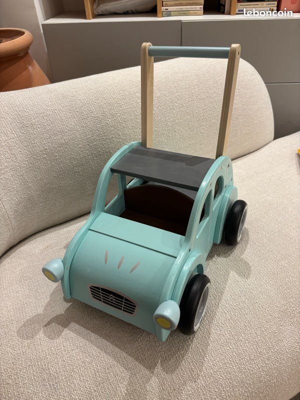 VILAC Chariot de marche Citroën 2CV en bois – Bleu – Très bon état (image 4)