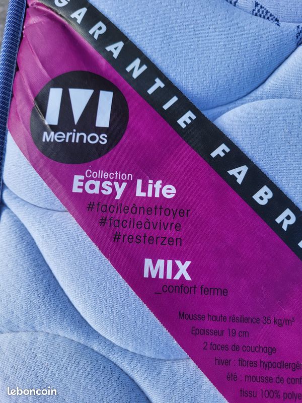 Sommier tapissier et matelas Merinos 90x190 (image 5)