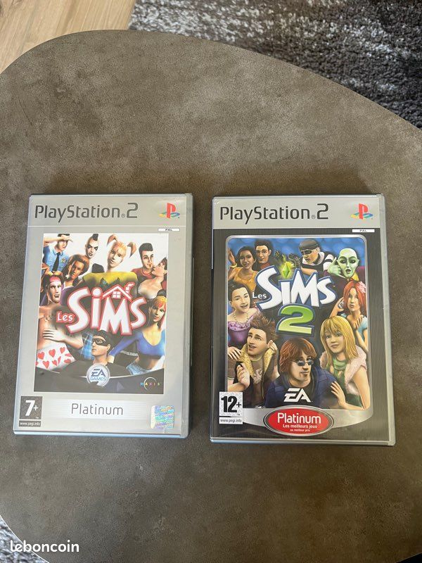 Jeux Les Sims et Les Sims 2 sur PlayStation 2 – Bon état avec notices (image 1)
