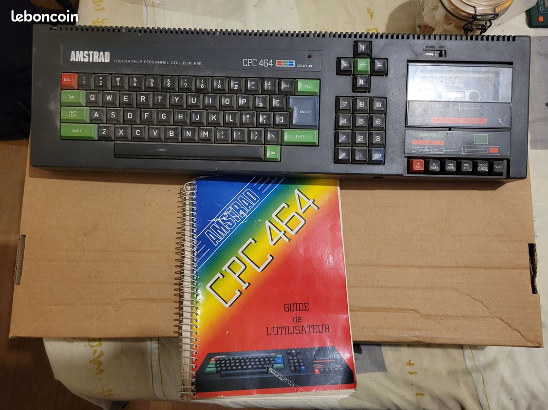 Amstrad CPC 464 couleur 64K + moniteur GT65 + guide - Testé fonctionnel (image 2)