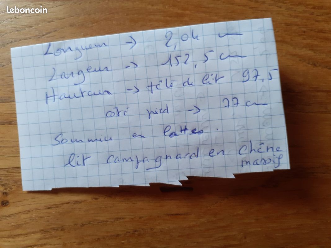 Vend lit double en bois (image 4)
