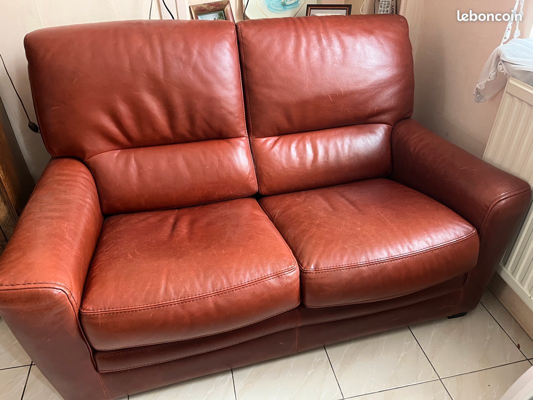 Ensenble de 2 canapes Roche Bobois cuir Ensenble de 2 canapes Roche Bobois cuir