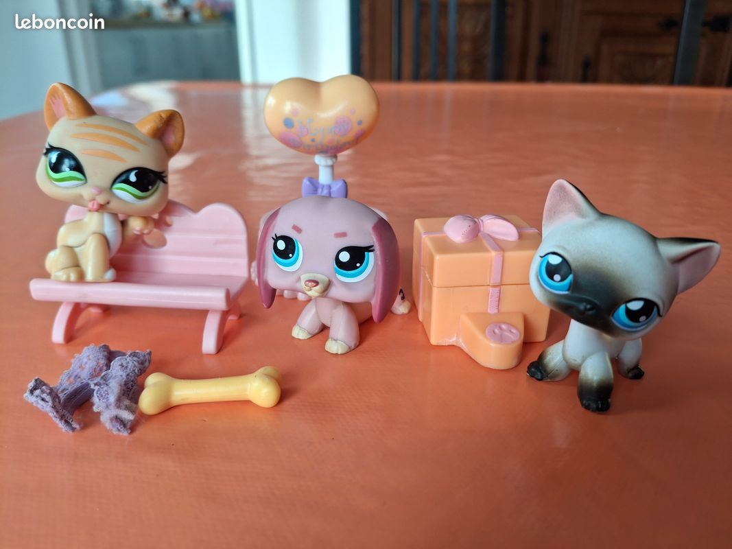 Figurine Littlest Pet Shop - Chat Chartreux #1472 - Hasbro - Occasion - Accessoire Pour Chiens