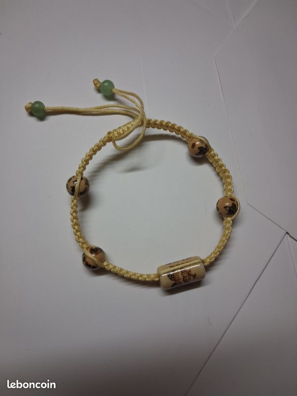 Bracelet avec perles réglable et ajustable comme neuf (image 1)