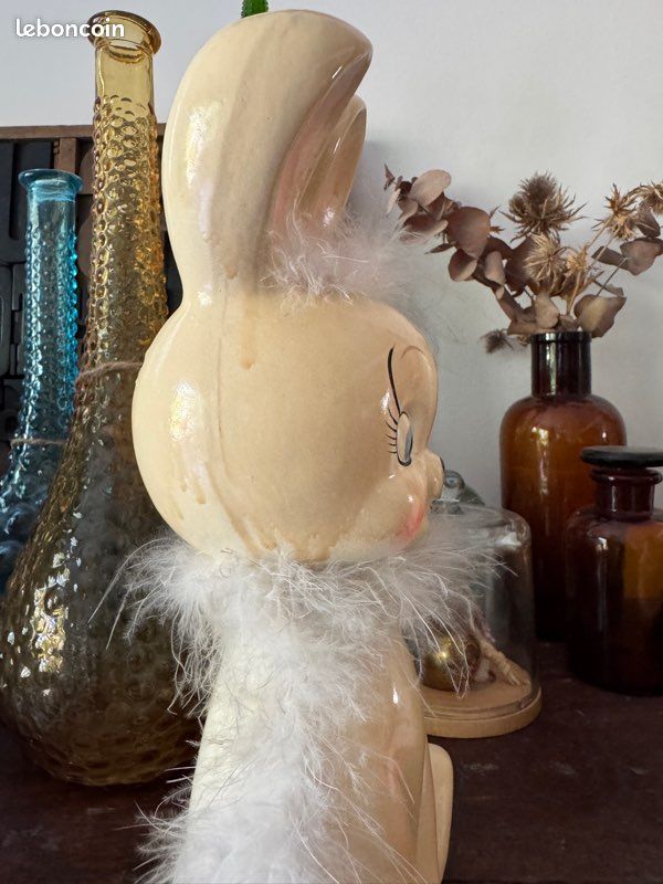 2 Pièces Tirelire Lapin Blanc à Peindre - Tirelire DIY Animaux Pour Enfants Et Adultes, Figurine Décoration Pâques Et Année Du Lapin