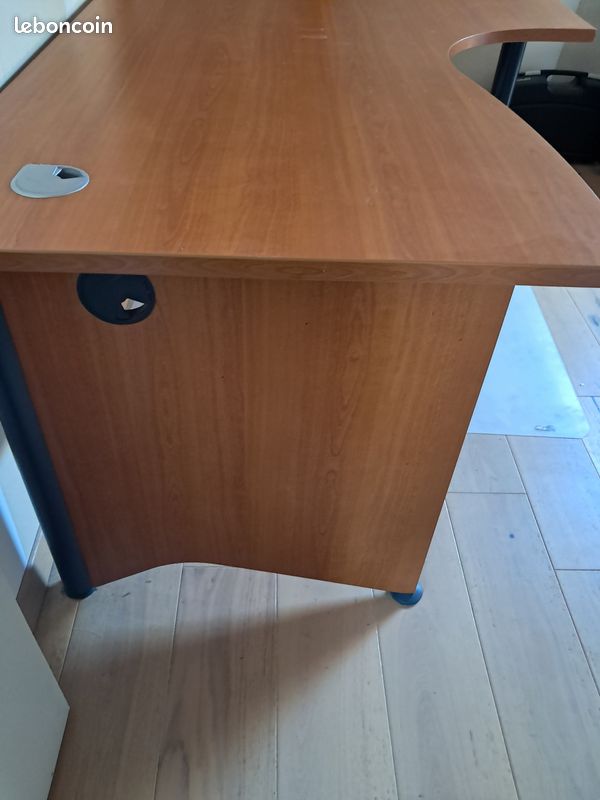 Bureau avec retour et caisson 3 tiroirs (image 3)