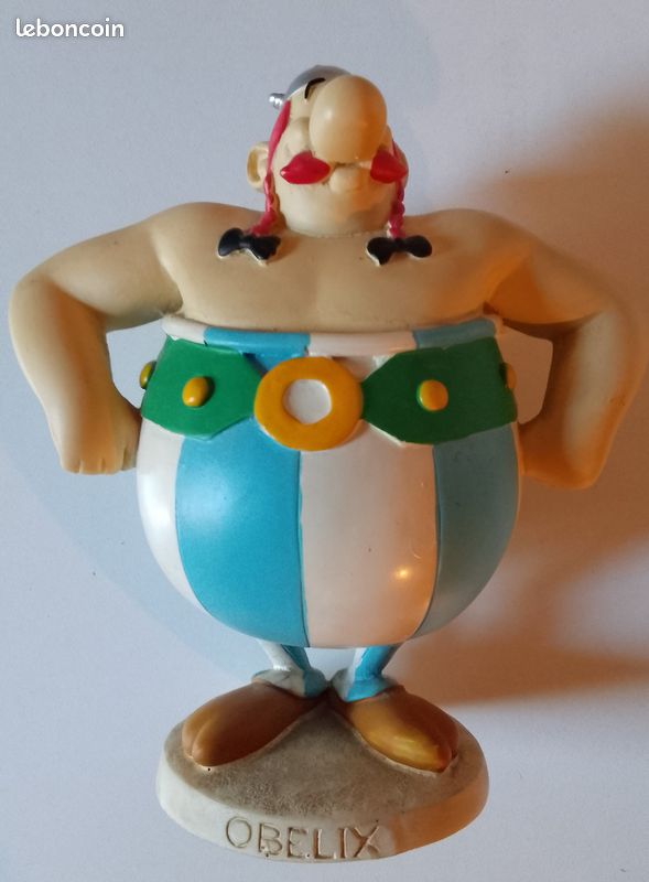 Figurine Astérix Et Obélix – Plastoy 2000 – Obélix Dans La Carrière – Résine – Série Collection