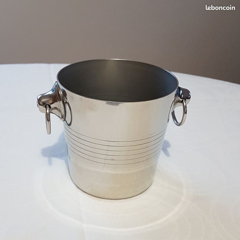 Seau à Glaçons Letang Rémy En Inox – Reproduction Vintage Avec Poignée
