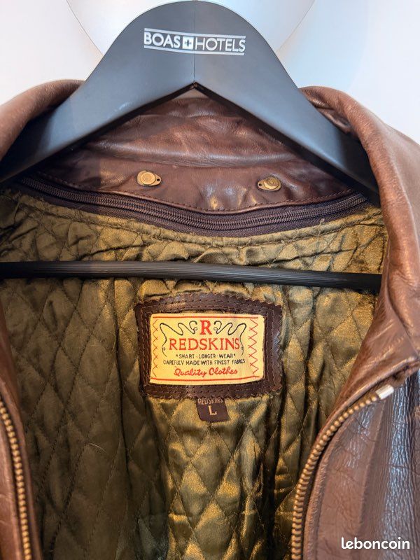Blouson Redskins Vintage Territoire – Cuir véritable vachette – Taille L – Années 1998/2003 – Cuir épais – bon état – Pièce devenue rare (image 4)