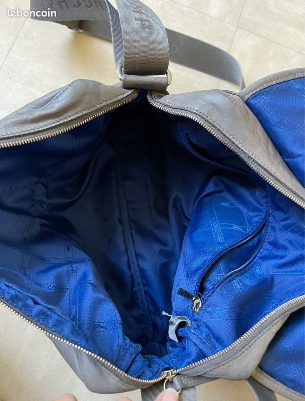 Sac cuir gris longchamp (image 4)
