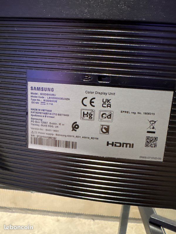 Double screen samsung 32" et 24" odyssey g5 et g3 (image 4)