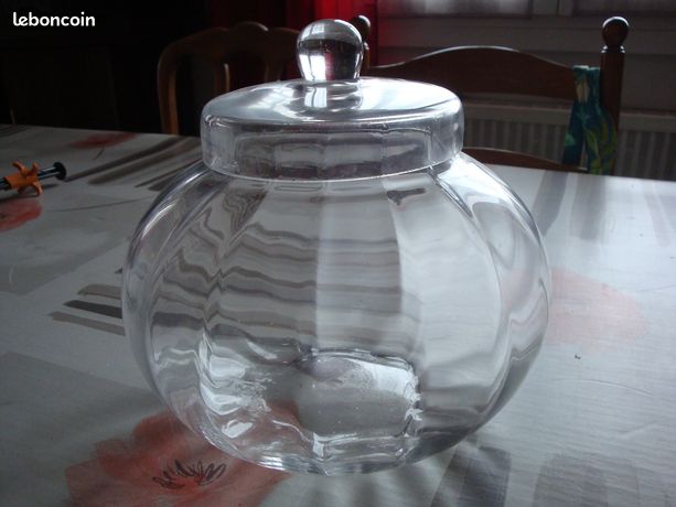 Grosse Bonbonniere En Verre, Lot De 2 Bocaux À Bonbons En Cristal Avec