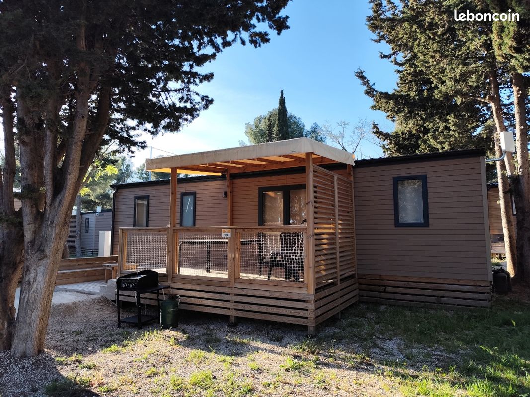 Aot  Carry-le-Rouet camping Lou Soule M-home catgorie premium 3 chbres  6 pers clim auto LV tv cran plat 2 SDB et 2 WC..... - Locations  saisonnires