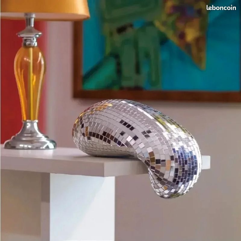 Boule Disco Fondue Miroir – Décoration étagère Unique, Effet Rétro, Fait Main