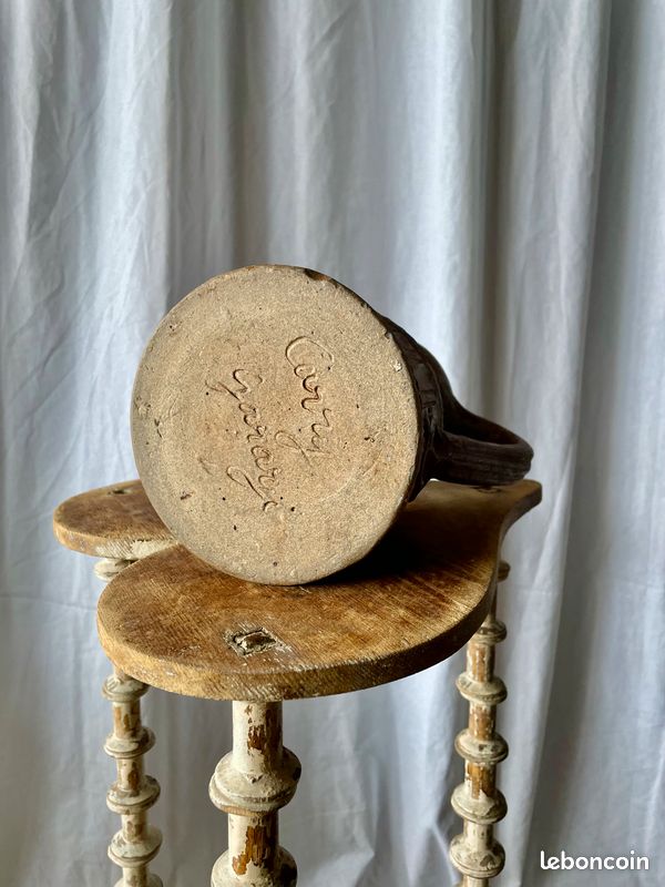 Pichet En Grès Signé Carry Garazi - Poterie Basque - Bon état
