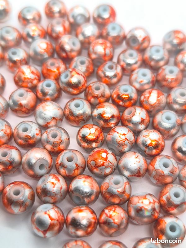 Lot de perles en verre 8mm (image 1)