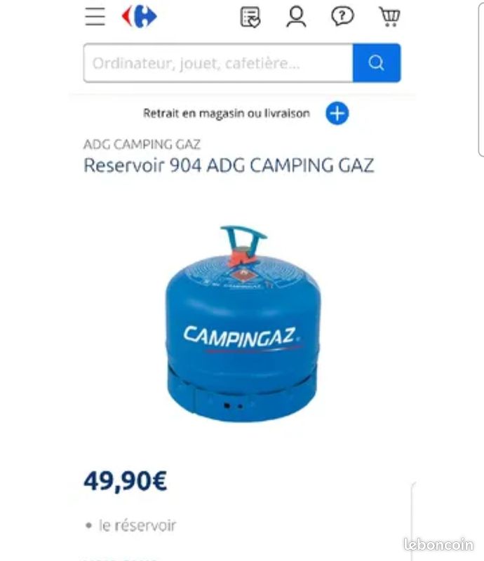 R 904 Gefüllte Gasflasche (1.8kg) Camping Gaz | Brenngaskartuschen