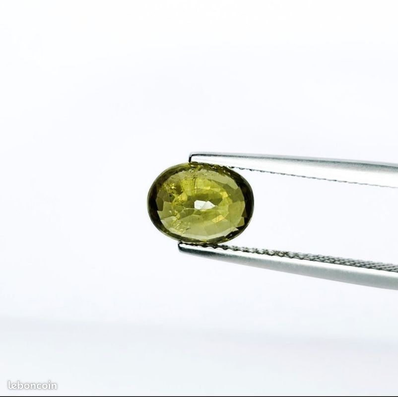 Saphir Vert Brut D'Afrique - 3,76 Carats - Pierre Naturelle Non Chauffée, Rare Et Belle !