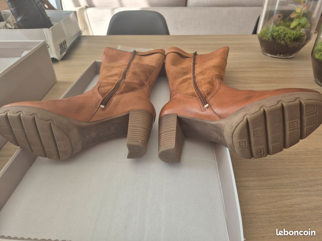 Bottes hautes marron tamaris taille 38 (image 4)