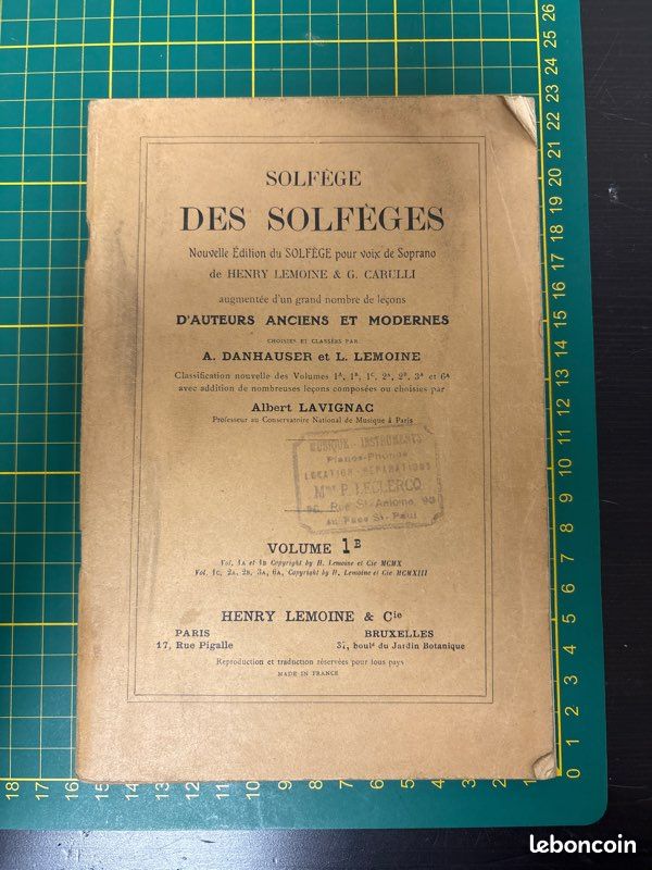 Partitions anciennes. Solfège des solfèges, volume 1B (image 1)