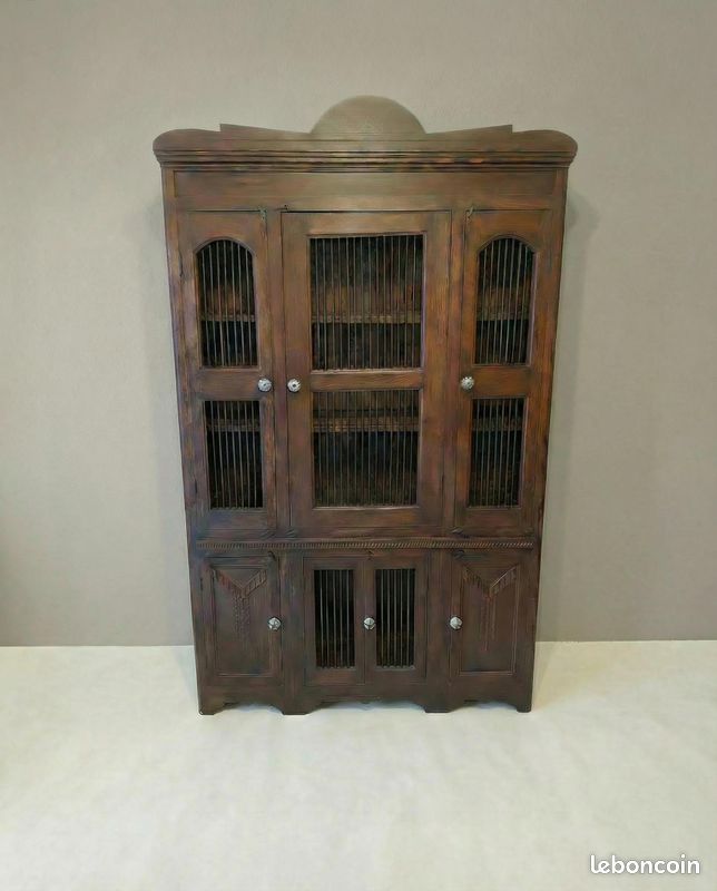 Ancien buffet / Bibliothèque en bois massif (image 1)
