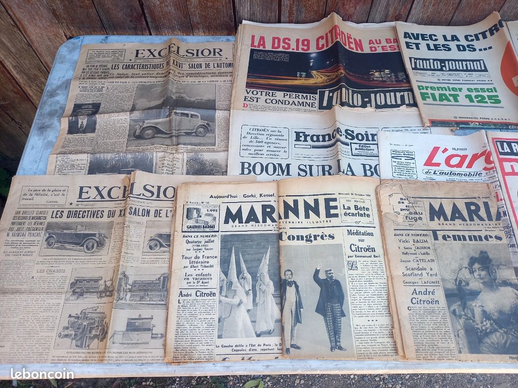 Journaux anciens articles sur CITROEN (image 1)