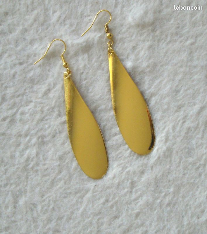 Boucles or neuves dorées création 6 cms (image 9)