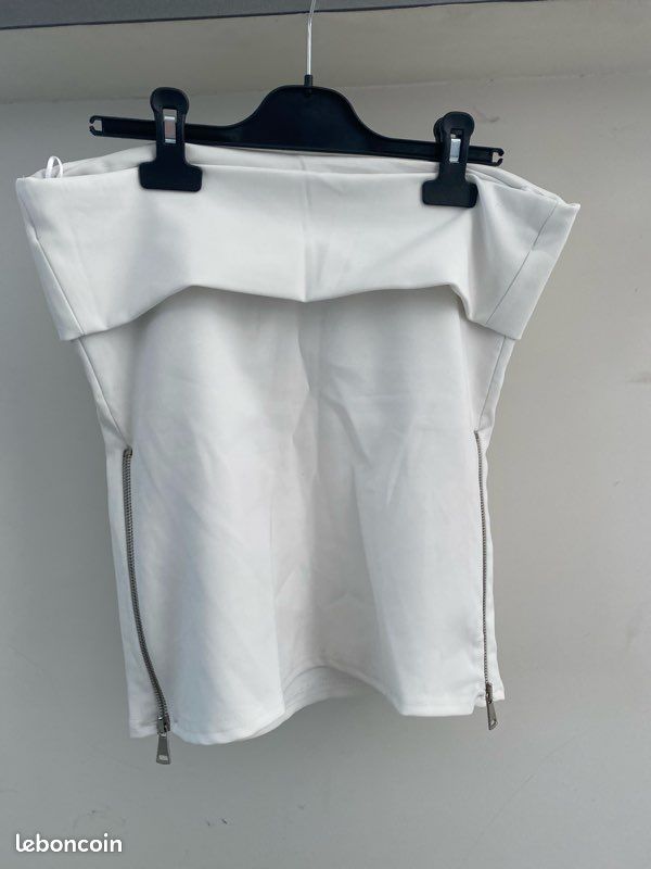 Top bustier blanc Zara taille M en très bon état Vêtements
