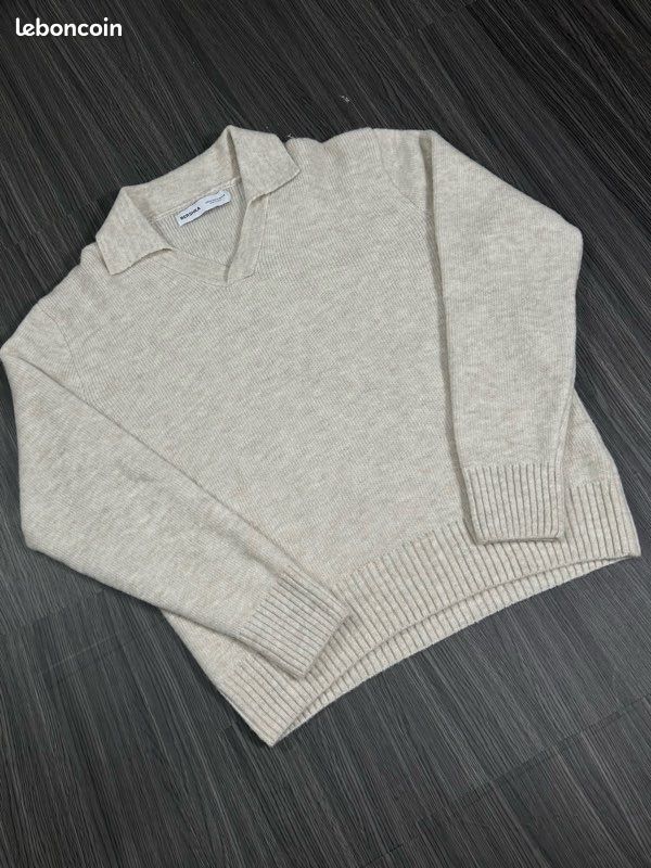 Pull Homme Bershka Marron En Coton Léger - Taille XL, Neuf Avec étiquette