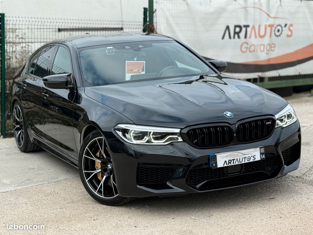 BMW M5 COMPETITION F90 4.4 V8 625 ch Xdrive / SECONDE MAIN / SOFT CLOSE / CIEL DE TOIT ALCANTARA / CAMERA 360 / FREIN CARBONE CERAMIQUE / GARANTIE BMW PREMIUM SELECTION 06/2027 / MALUS INCLUS (image 1)