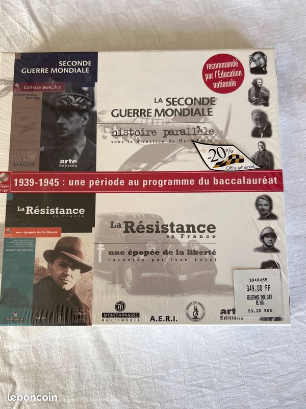2 CDs Rom La seconde guerre mondiale et La Résistance (image 1)